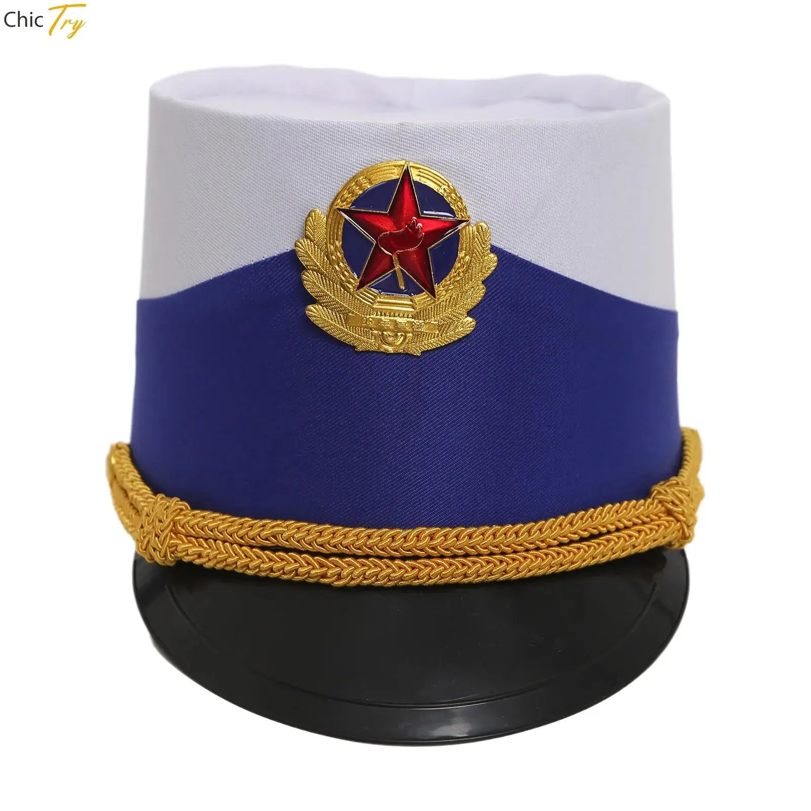 Medieval Royal Soldier Military Hat Marching Band Hat Ceremonial Hat Halloween Carnival Cosplay Nutcracker-Snare Drum Team Hats