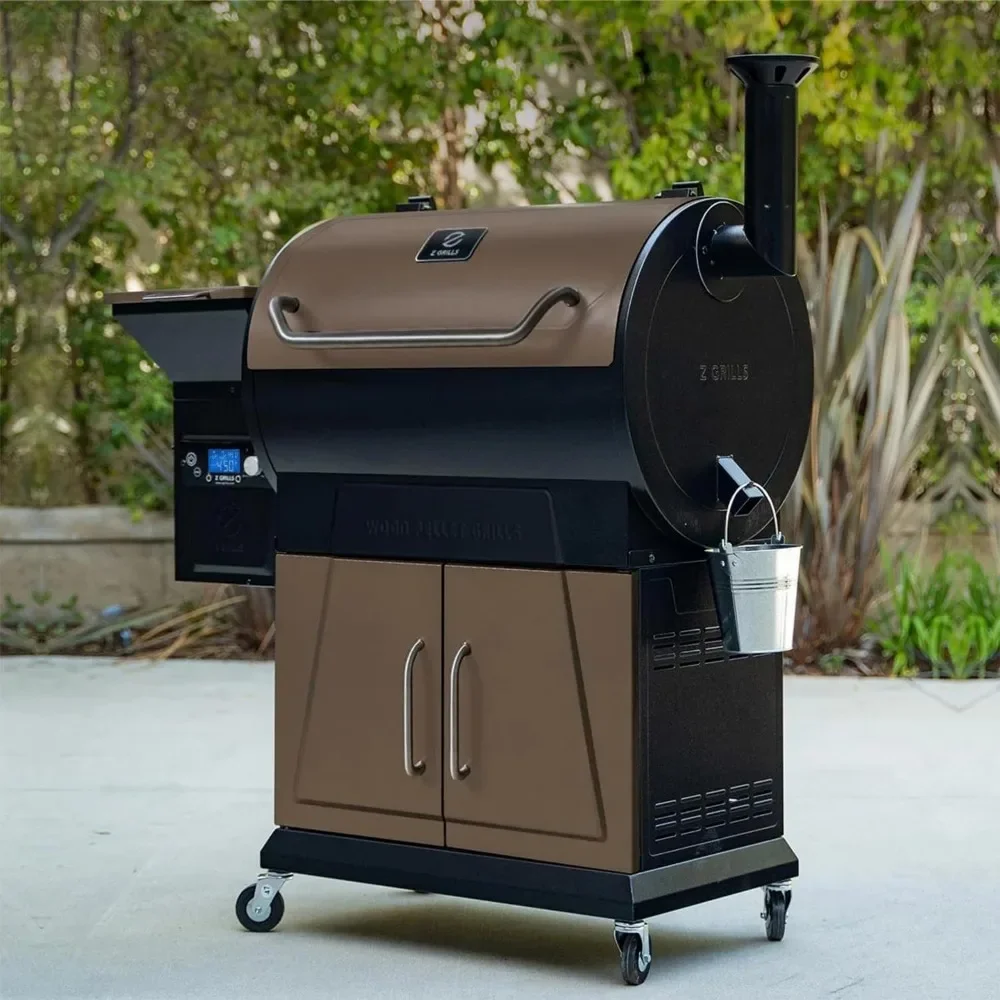 

Pellet Grill & Smoker with Controller, Dual-walled Insulation, Meat Probes, Huge Storage, Hopper Clean-out including Grill Cover