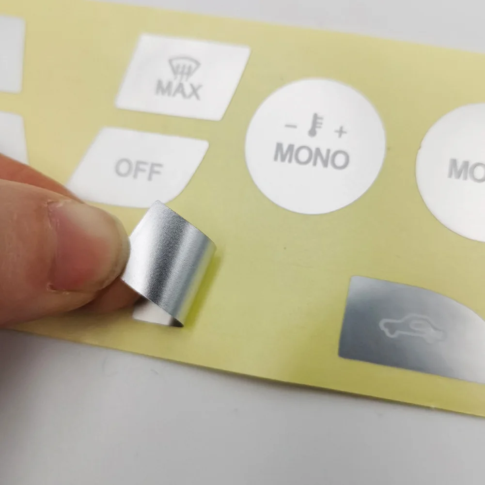 Car Interior Covers A C Button Stickers For Ford Focus Interior Vinyl Material Reduced Light Penetration Illuminated Lettering