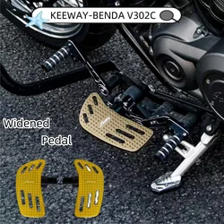 Modified Driver Footboard Rider Footpegs Footrests Widened And Enlarged Pedal FOR KEEWAY-BENDA V302C KEEWAY V-Cruise 125