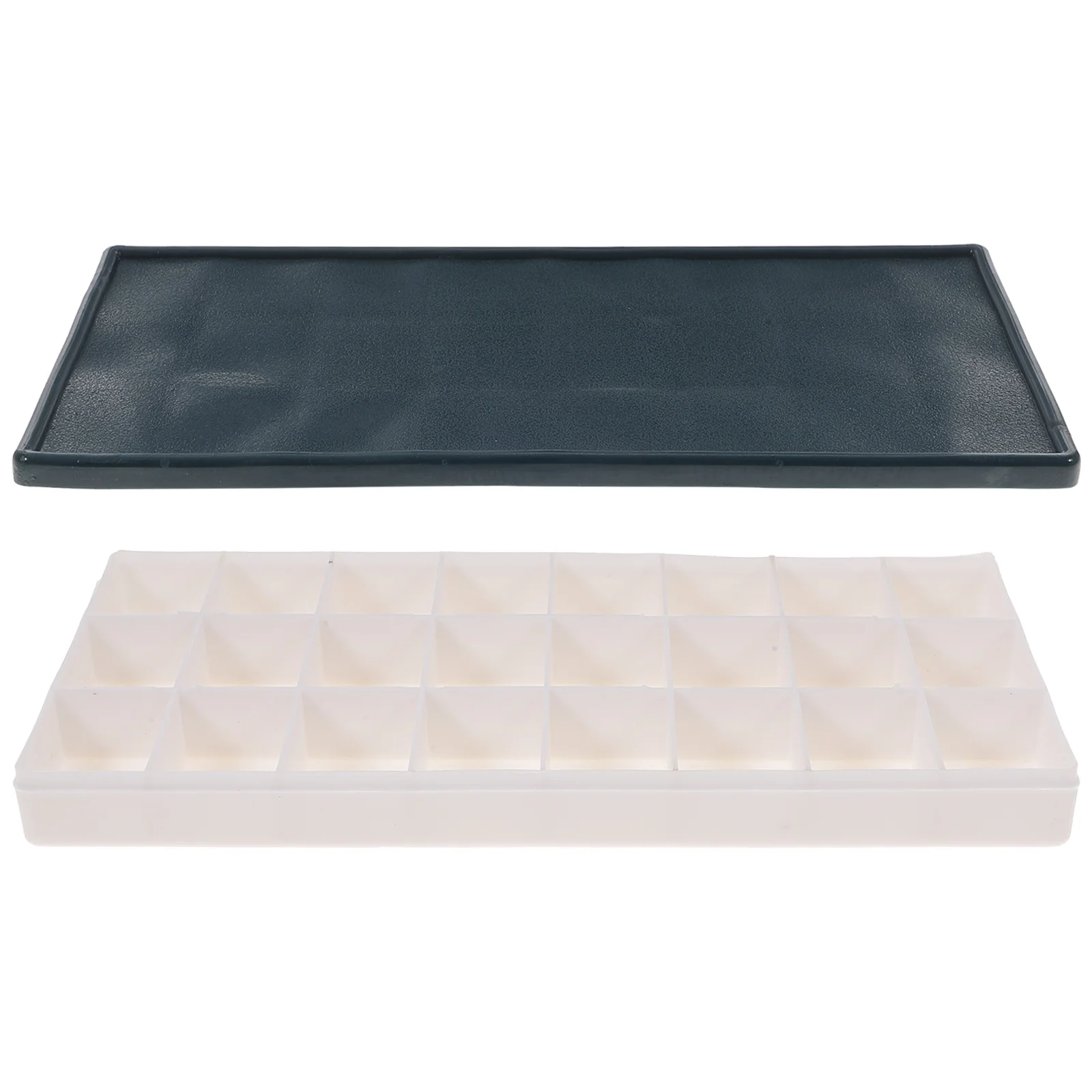 صندوق طلاء بلاستيكي محكم 24 بئر عميق مناسب للألوان المائية الغواش الاكريليك النفط الطلاء صندوق ألوان شبكات صندوق الطلاء