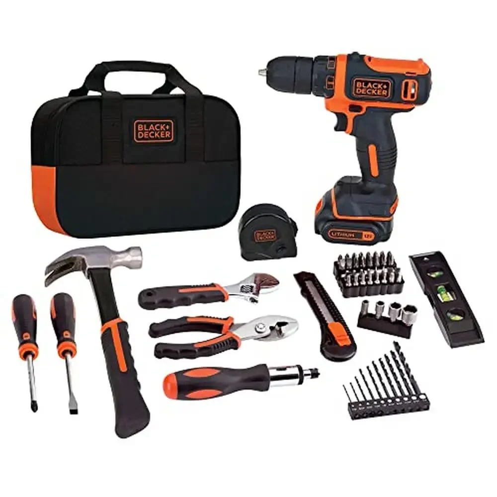 Compact Cordless Drill Set 60-Piece 12V MAX Power Portable Case 59 Hand Tools & Accessories