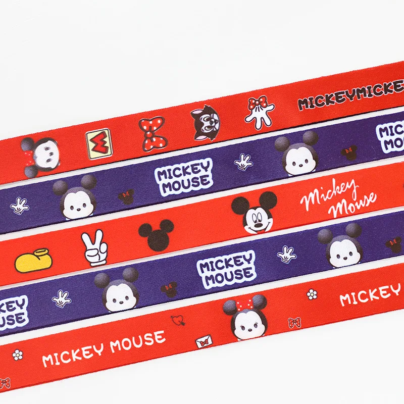 Disney Mickey ID-Karten halter Lan yards Mädchen Tür Karten etui hängen Seil Abzeichen halter Hals riemen Visitenkarte kleines Geschenk