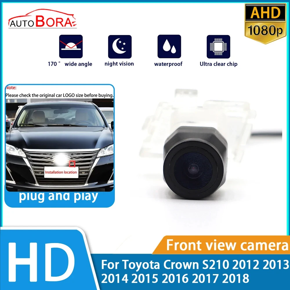 

ZhuCamX HD Clear Night Vision LOGO Parking Front View Camera For Toyota Crown S210 2012 2013 2014 2015 2016 2017 2018