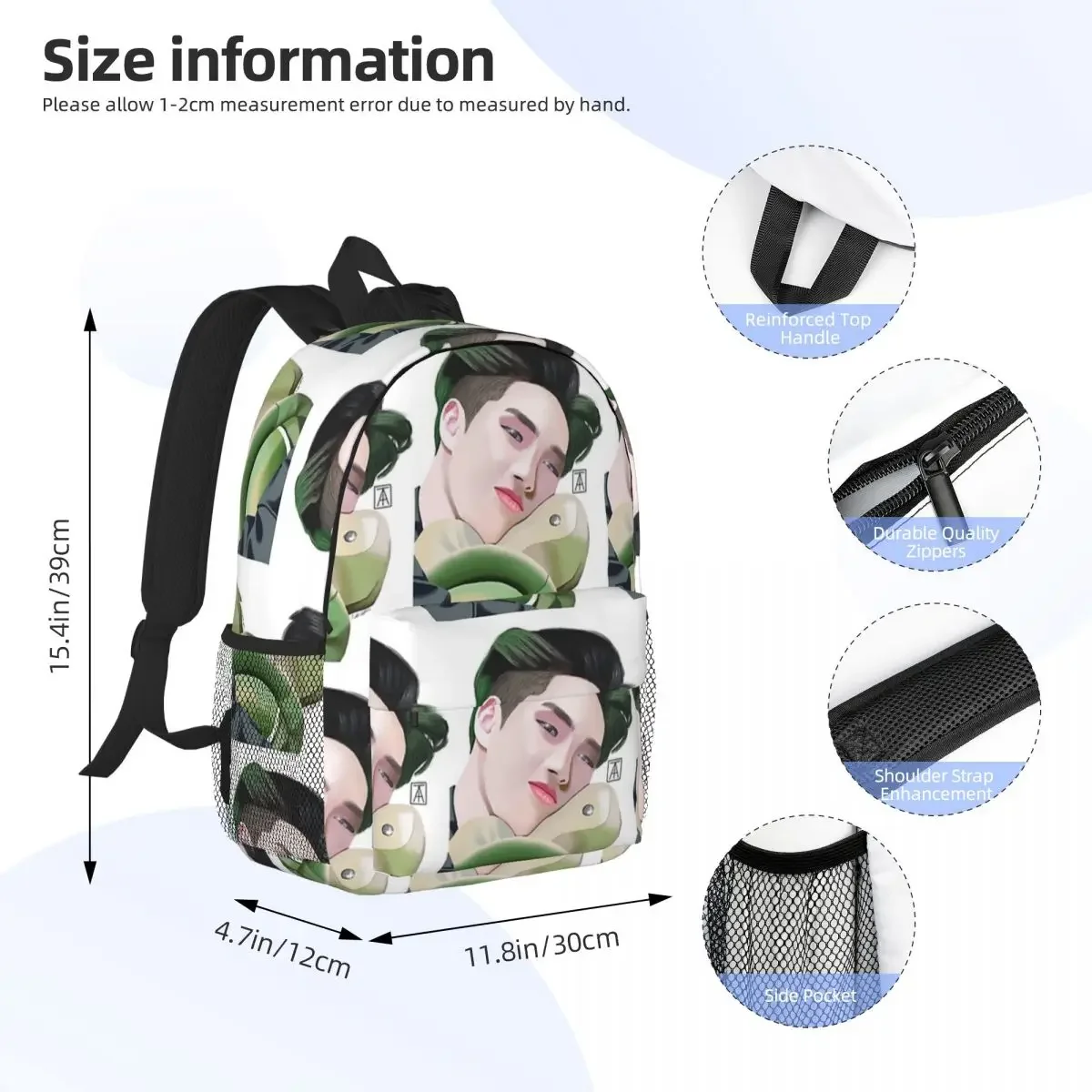 Ateez Mingi Backpacks Boys Girls Bookbag Casual Children School Bags Laptop Rucksack Shoulder Bag Large Capacity