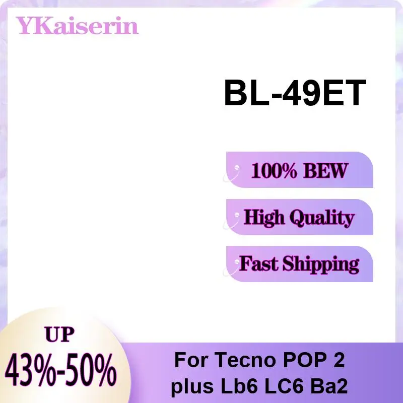 Mobile Phone Battery 5000mAh For Tecno Pop 2 Plus Lb6 LC6 Ba2 BL-49ET Fast Shipping Portable