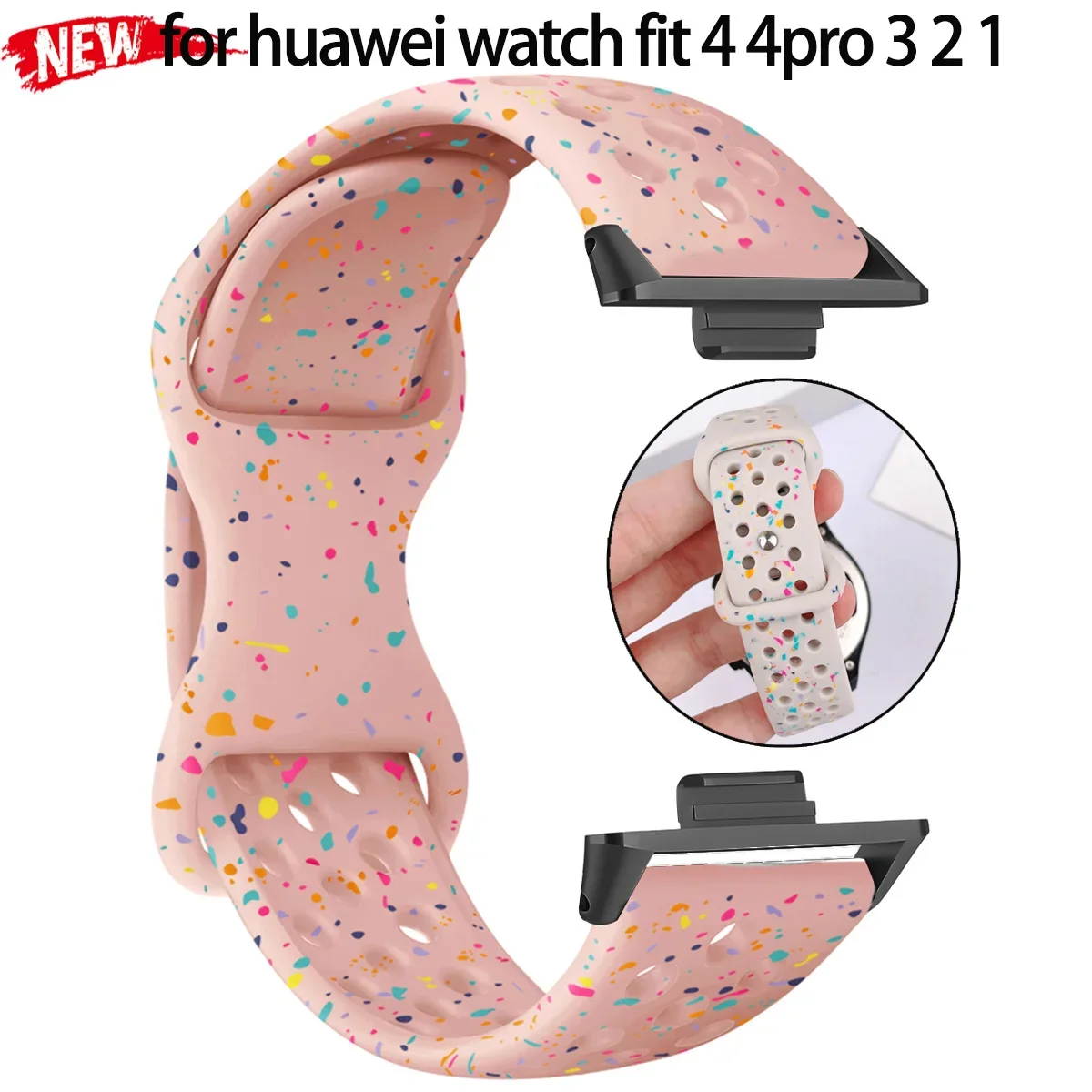 Weiches Silikonarmband für Huawei Watch Fit 4/4 Pro/3, bequemes, atmungsaktives Ersatzarmband für Huawei Fit 2 1 Zubehör
