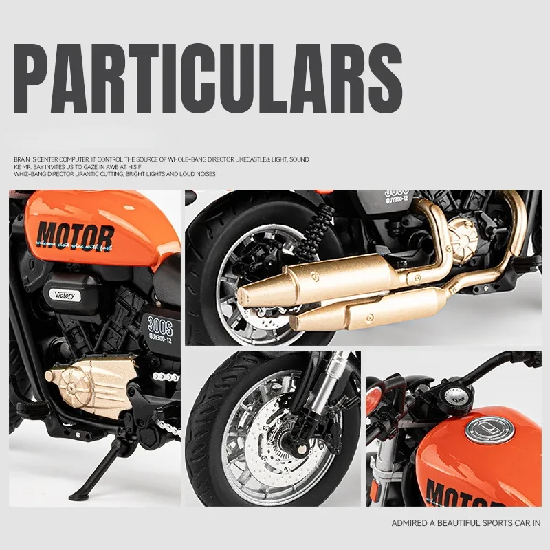 1:12 SHAN 300 모터 오토바이 하이 시뮬레이션 다이캐스트 금속 합금 모델 자동차 사운드 라이트 컬렉션, 어린이 장난감 선물 M56