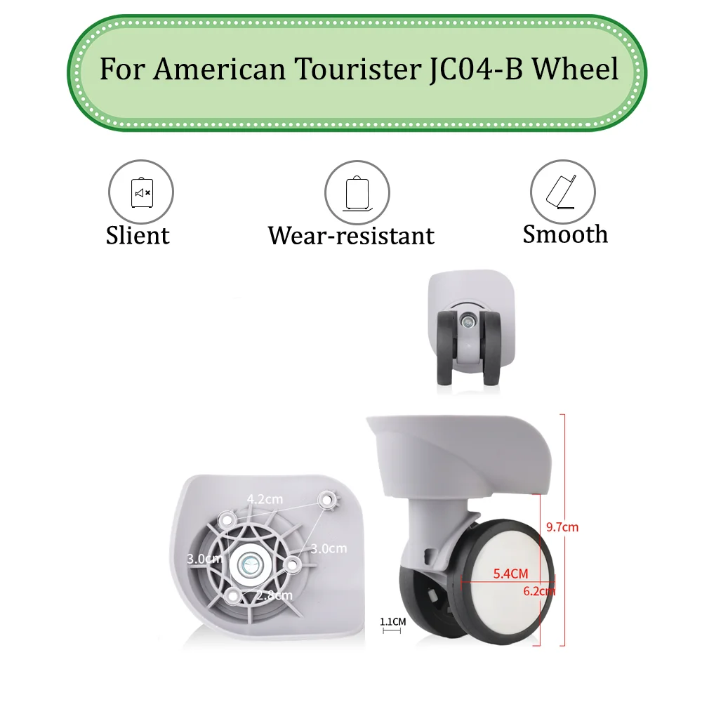 For American Tourister JC04-B Universal Grey Wheel Replacement Suitcase Silent Smooth Shock Absorbing Durable Accessories Wheels