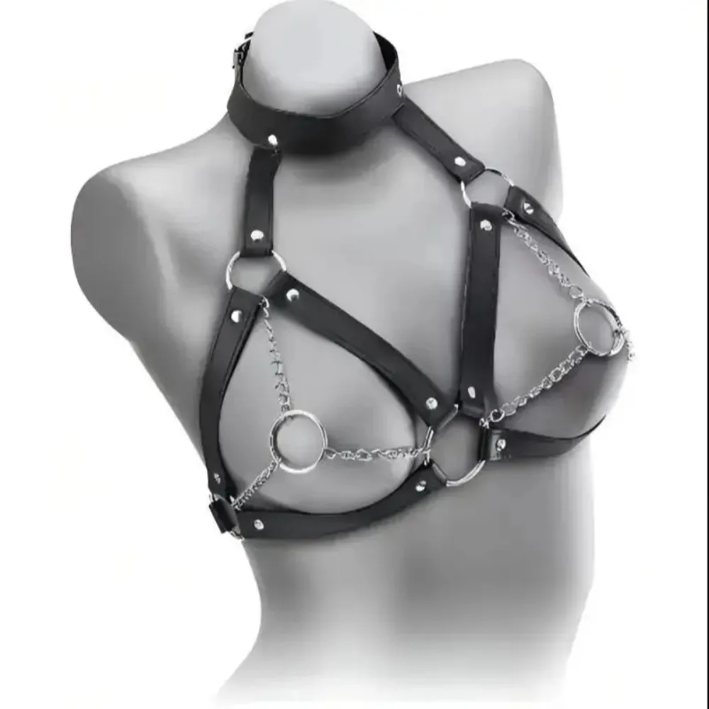 Women's Sensual Leather Body Harness - BDSM Restraint Straps, Gothic Fetish Lingerie Adult Accessory sexo juguete sexulaes - Image 2
