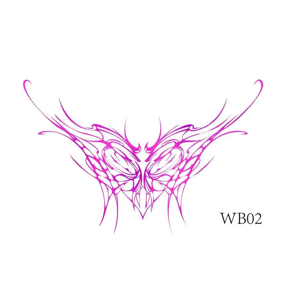 الشيطانة الوشم المؤقت للنساء مثير أجنحة الطوطم وهمية الوشم الفن دائم لصاقات وشم مقاوم للماء الوشم المؤقت