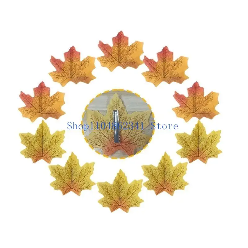 5ASD Thanksgiving Theme Haarclip voor volwassen kinderen Lovely Leaf Barrettes Hair Styling Accessoires Haarden Haar Decors 10