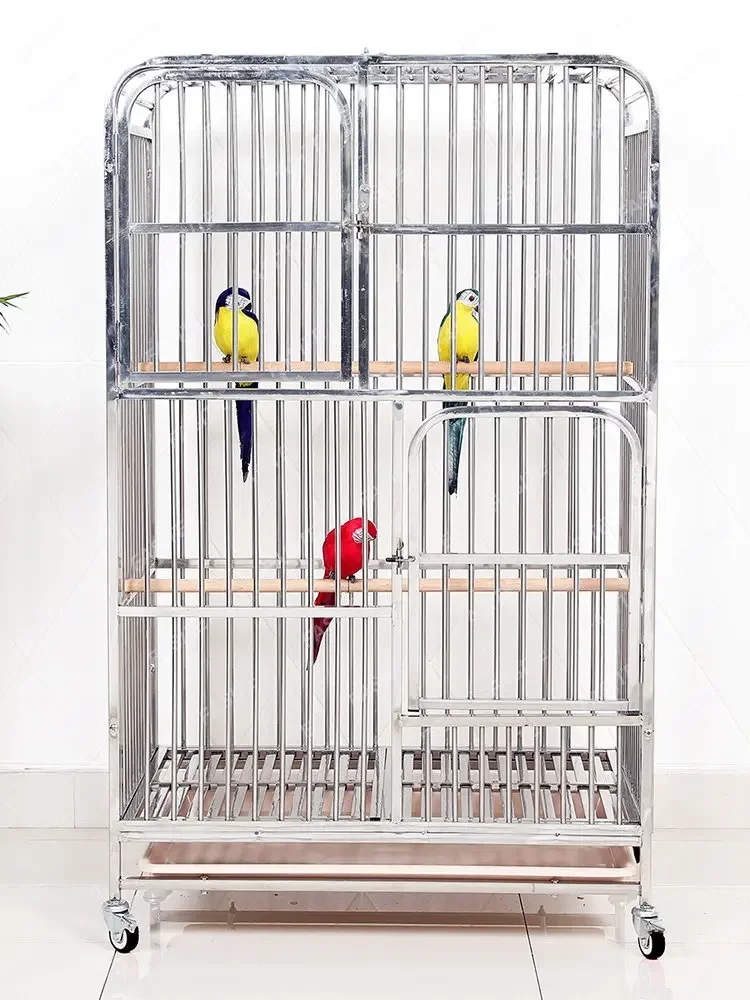 Stainless Steel Golden Steel Parrot Bird  Medium Thrush Brother Pet  Metal Large Large Parrot Cage