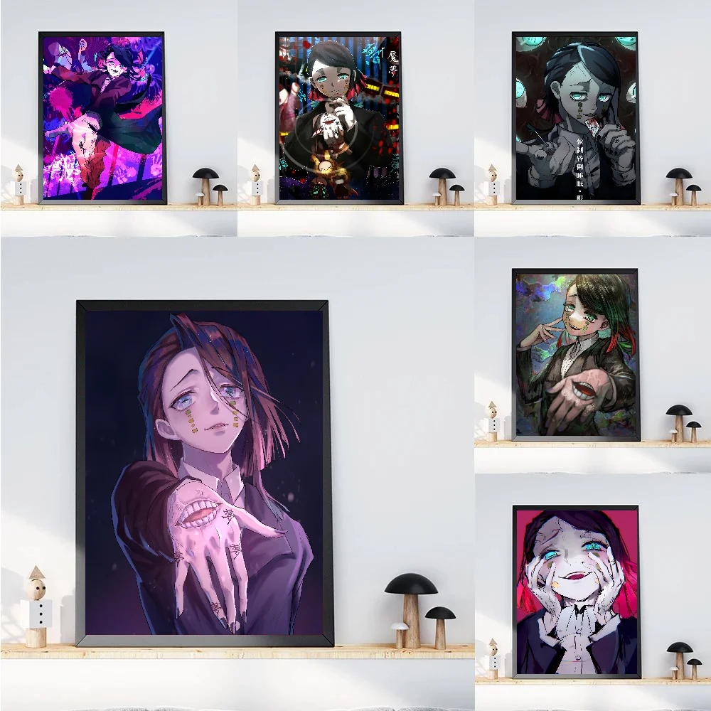 Anime Enmu D Demon Slayer Kimetsu No Yaiba Poster Paper Print Home Bedroom Entrance Bar Cafe Art Painting Decoration