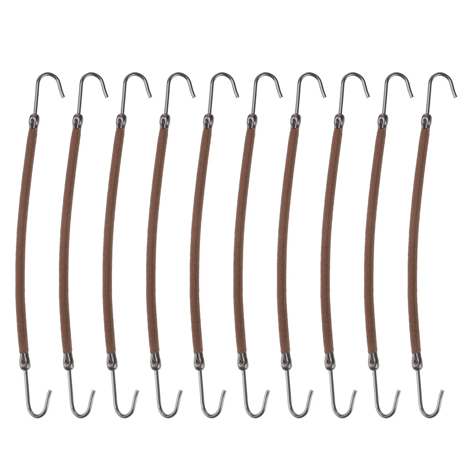 

20pcs Ponytail Hooks Thick Hair Elastic Bands Accessories Coffee Ends Hair Hooks Bungee Smooth Natural Ponytail Hairstyling