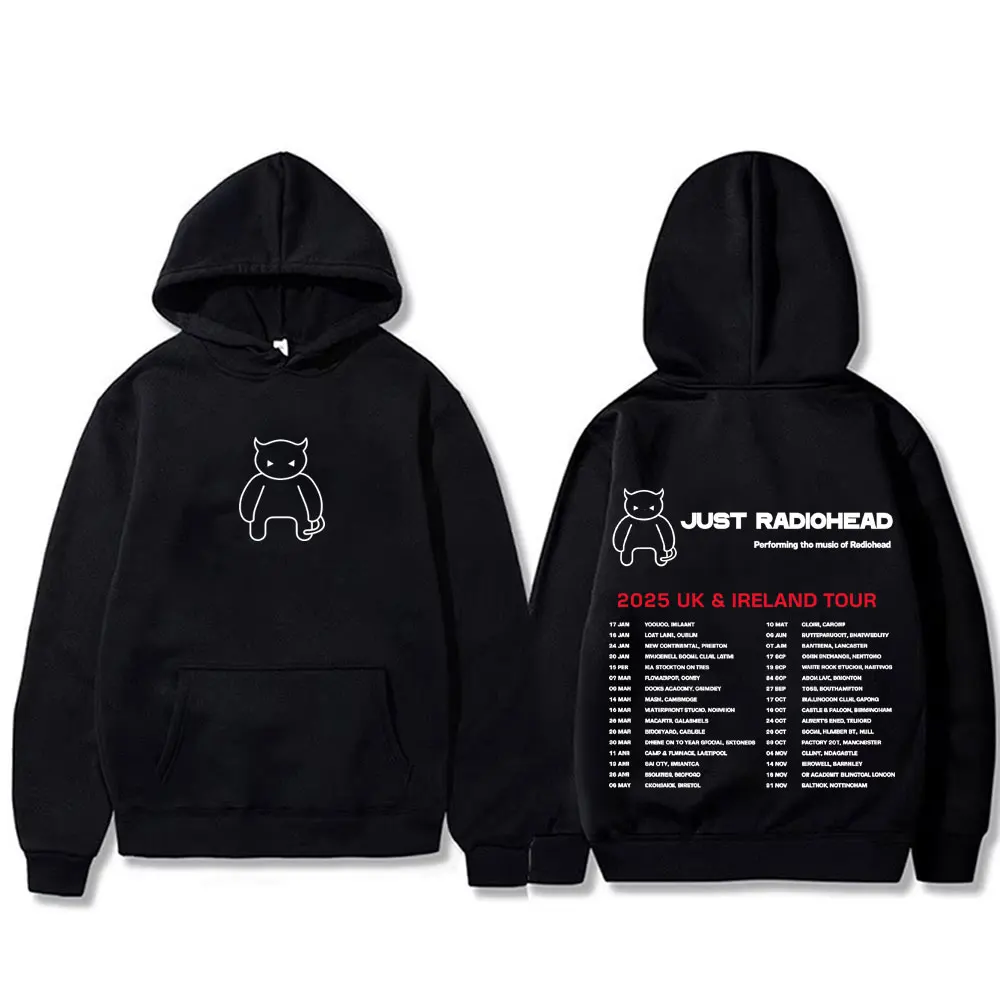 

Rock Band Radiohead Tour 2025 Hoodie Men Women Hip Hop Gothic Oversized Sweatshirt Men's Casual Cotton Vintage Pullover Hoodies