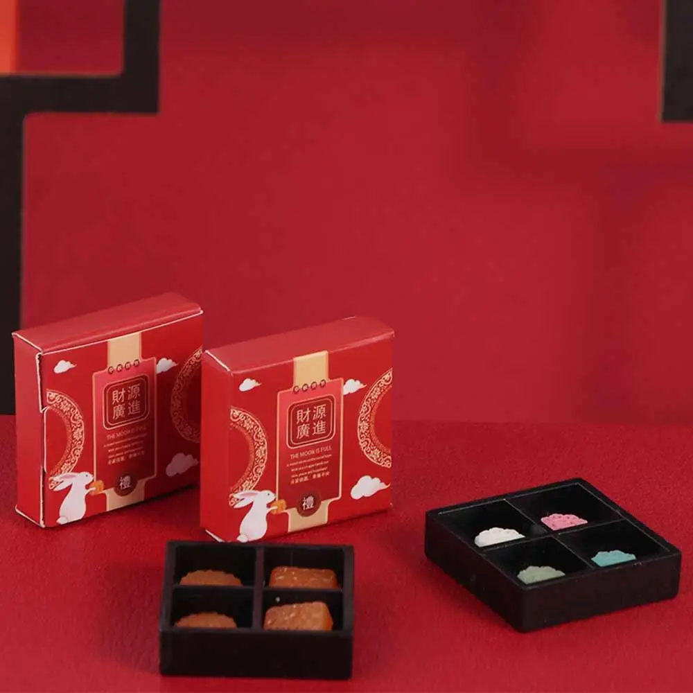 Casa de muñecas en miniatura, simulación de pastel de Luna, comida, postre, modelo de resina, pastel de Luna de mediados de otoño, 1/12 casa de muñecas, pastel de Luna de simulación