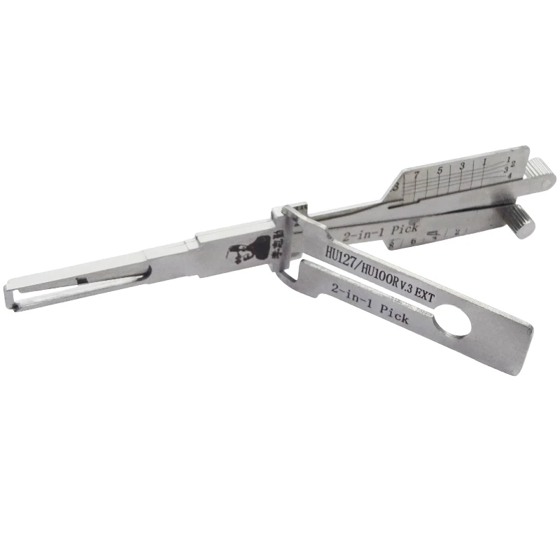 Lishi HU127/HU100R V.3 EXT Cut 2 in 1 Locksmith Tool Lock Pick & Decoder Vertical Milling for New BMW 3/5/7 Series Models view 3