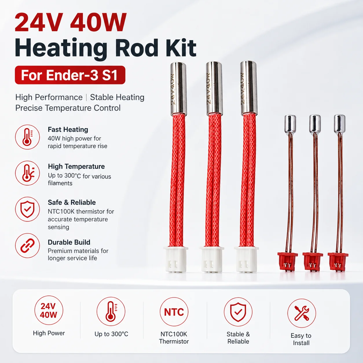 Creality Printer K1 - 24V 40W Cartridge Heater High Temperature