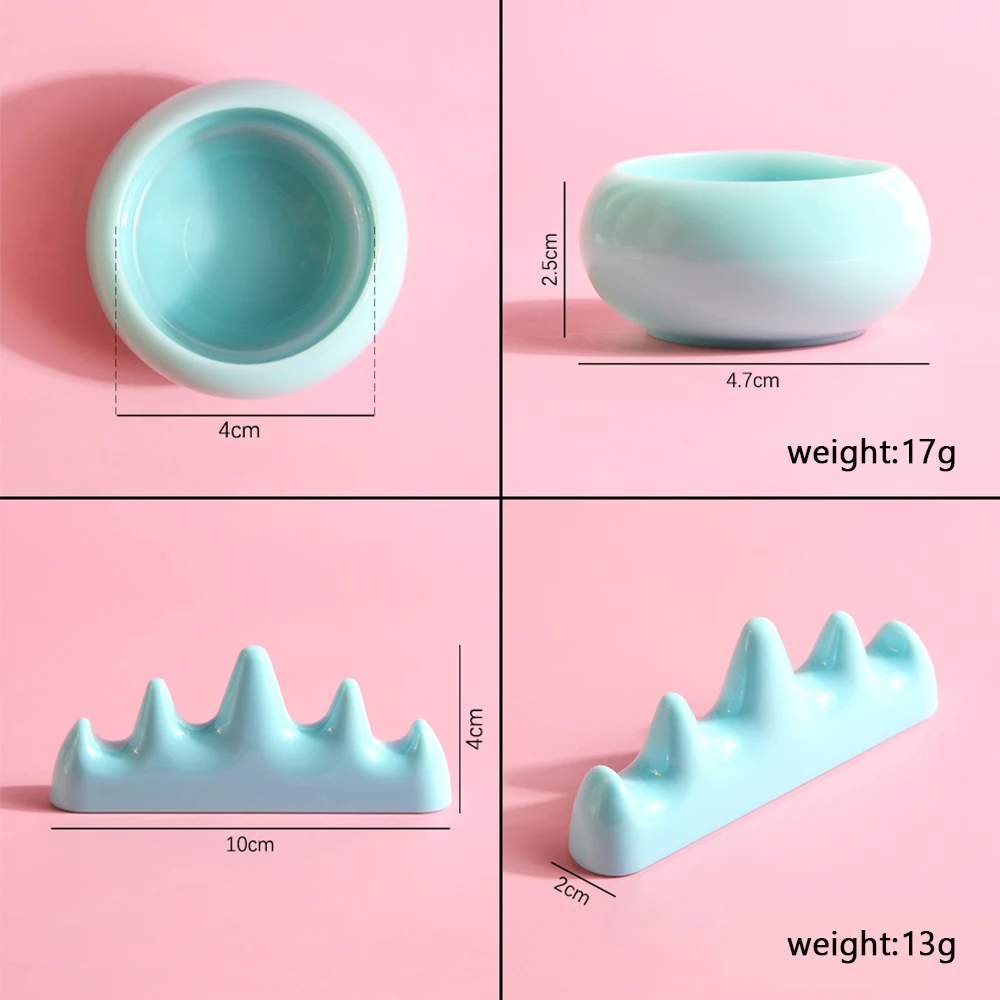 1/5 Set Professionelles Nagelbürsten-Reinigungszubehör, Behälter für Acrylflüssigkeit und -pulver, Nagelbecher, Nagelbürstenhalter, Maniküre-Werkzeuge – Detail 5