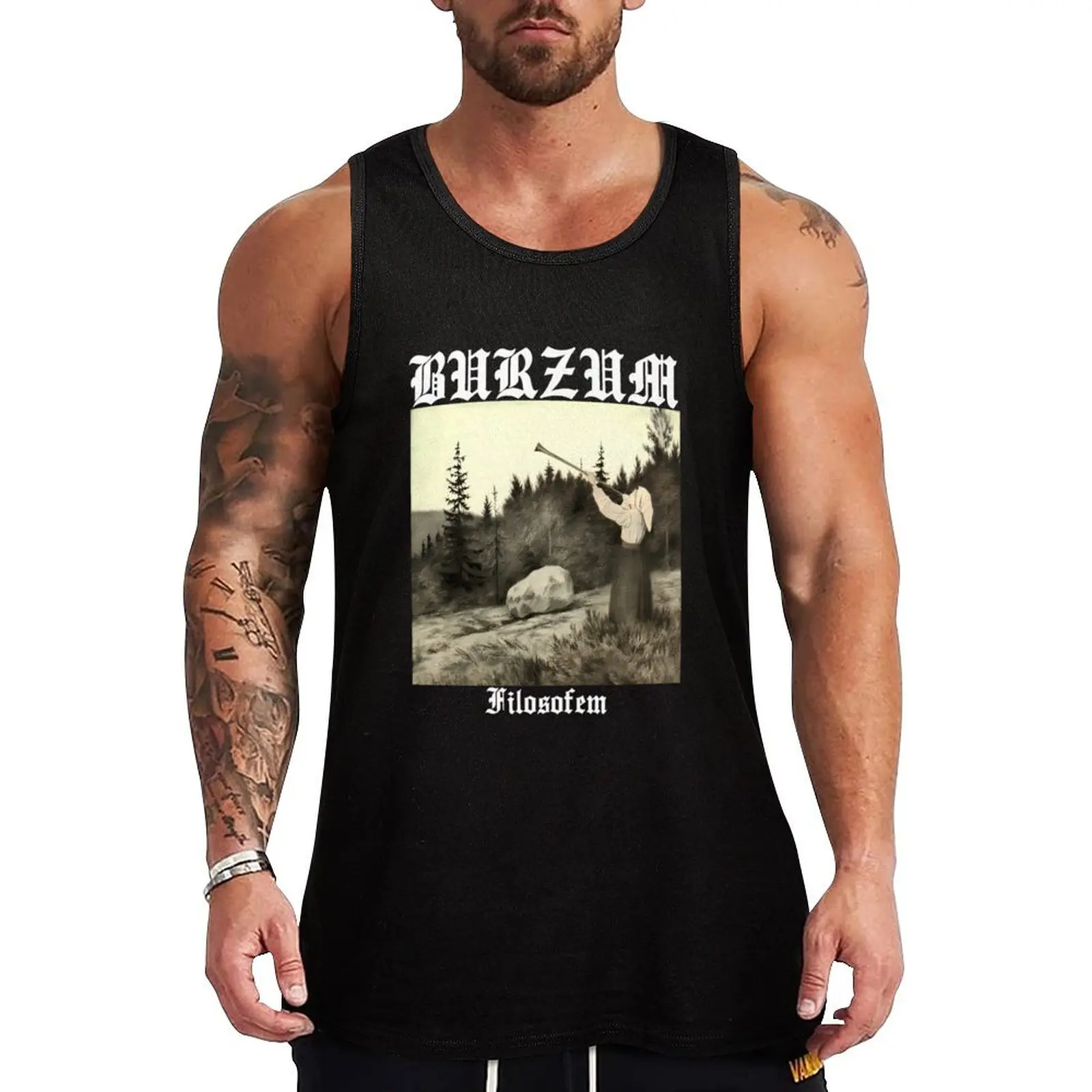

Brzm Filosofem Tank Top running shirt underwear muscular man Men's summer clothes