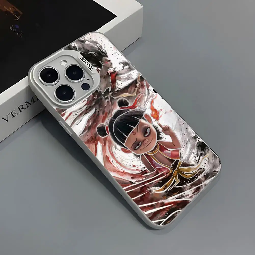 Casing Ponsel Populer Film Anime Nezha 2 untuk Iphone 14 15 16 Pro Max Casing Ponsel Ao Bing Kreatif Dapat Dicuci Tahan Benturan Tahan Jatuh