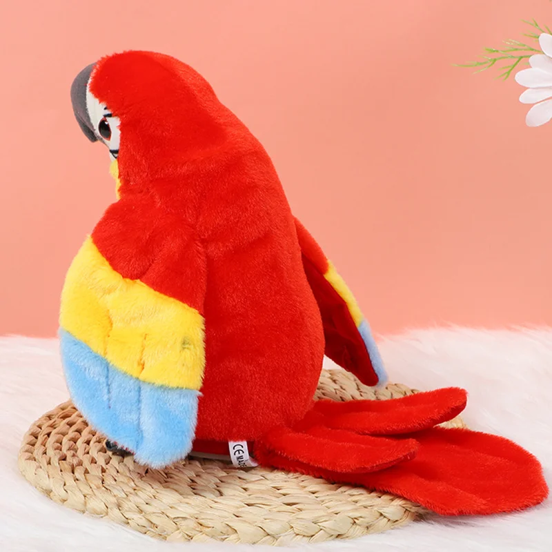Nowy Elektryczny Papuga Mówiąca Pluszowa Zabawka Śliczny Papuga Mówiąca Nagrywająca Elektryczna Symulacja Papugi Wypchana Pluszowa Zabawka Prezent Urodzinowy dla Dzieci
