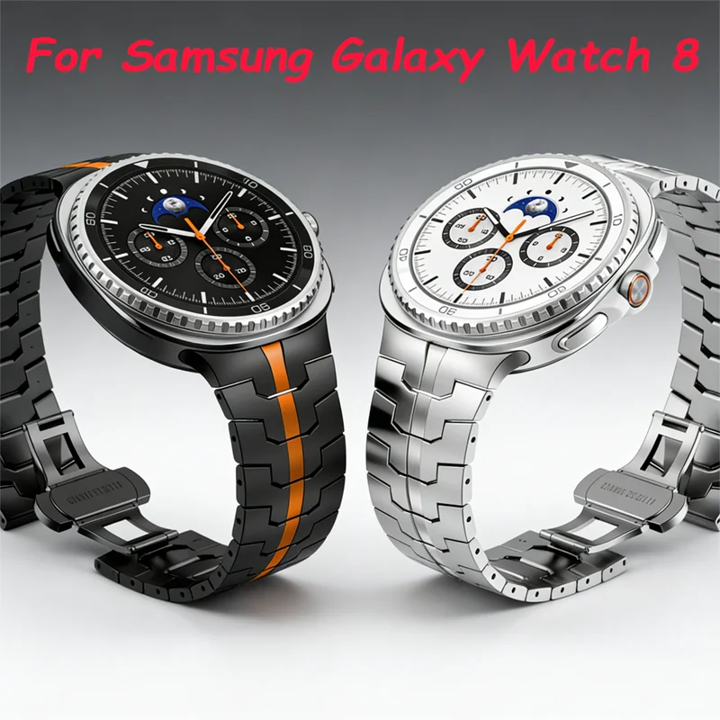 

Металлический ремешок из нержавеющей стали для Samsung Galaxy Watch 8, 40 мм, 44 мм, удобный браслет для Galaxy Watch 8, классический аксессуар 46 мм