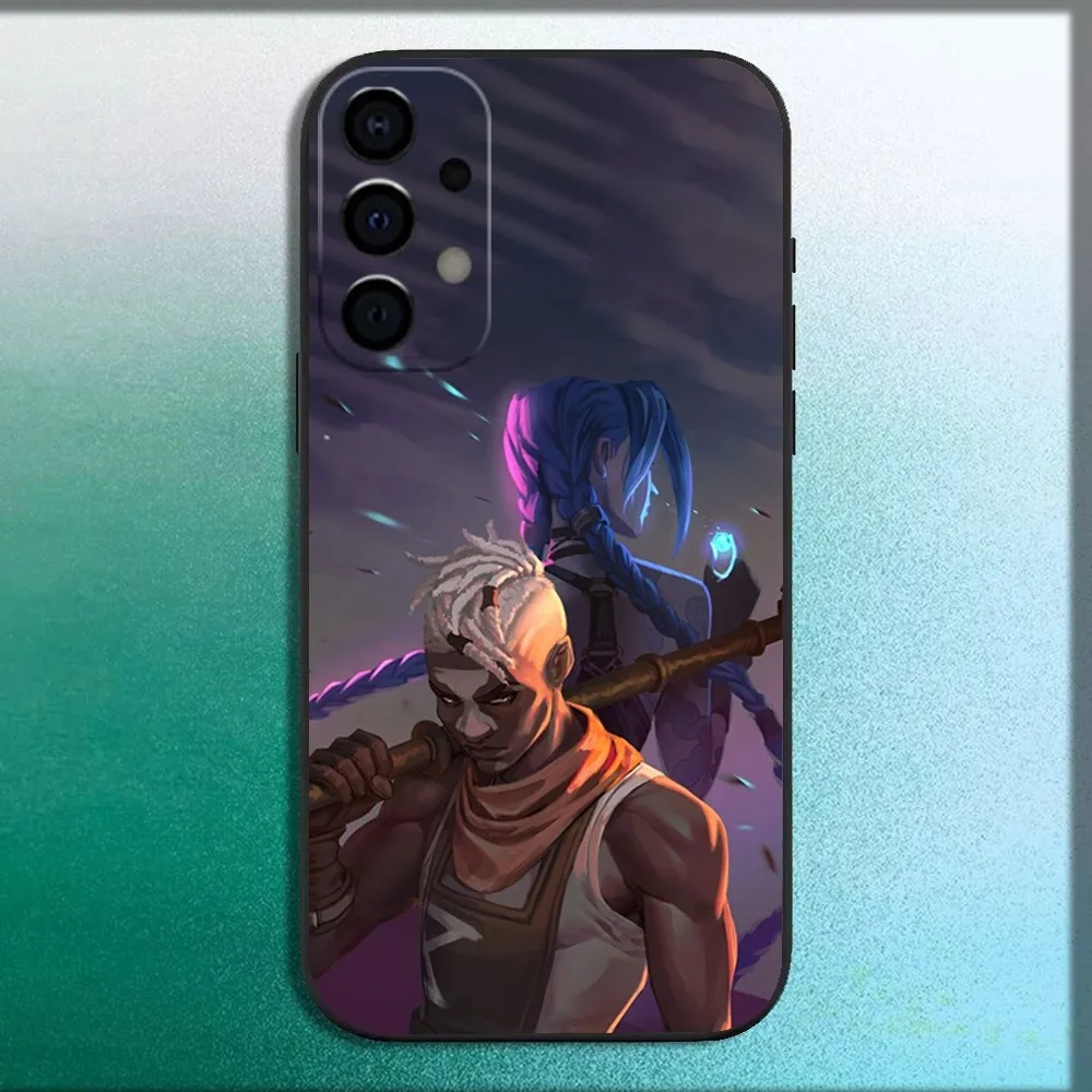 L-LOL Ekko Arcane Jinx Phone Case For Samsung Galaxy A13,A21s,A22,A31,A32,A52,A53,A71,A80,A91 Soft Black Cover