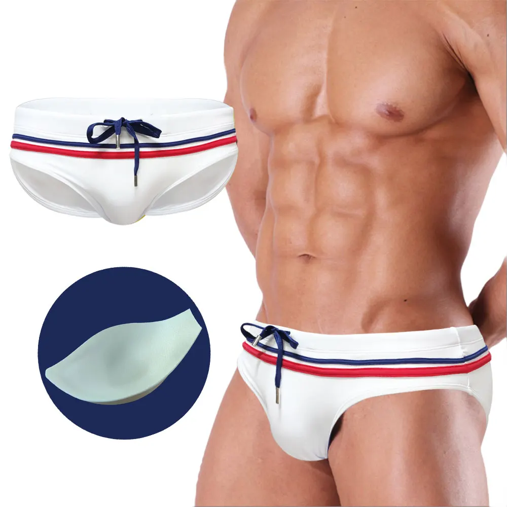 Men's Striped Swim Shorts, Summer Beachwear