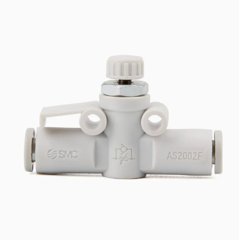 5pcs Speed ​​control valve AS1001F adjustable flow valve pneumatic PU quick plug connector AS2002F