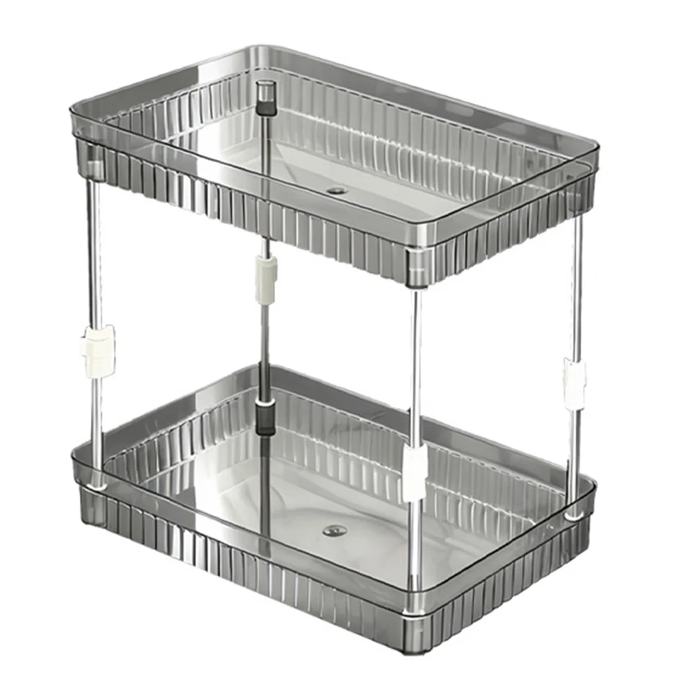 Bathroom Organizer with Multi Layer Countertop Makeup Storage and Skincare Cosmetic Tray Shelf for Better Organization