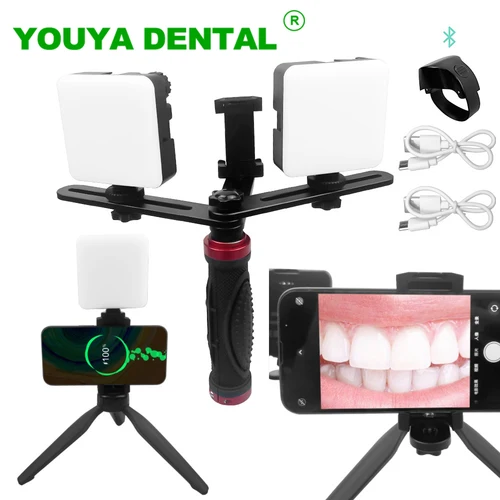 Lámpara LED de fotografía Oral Dental, luz de Flash de relleno Oral, foto de teléfono, linterna de vídeo, iluminación, equipo de odontología, Bluetooth