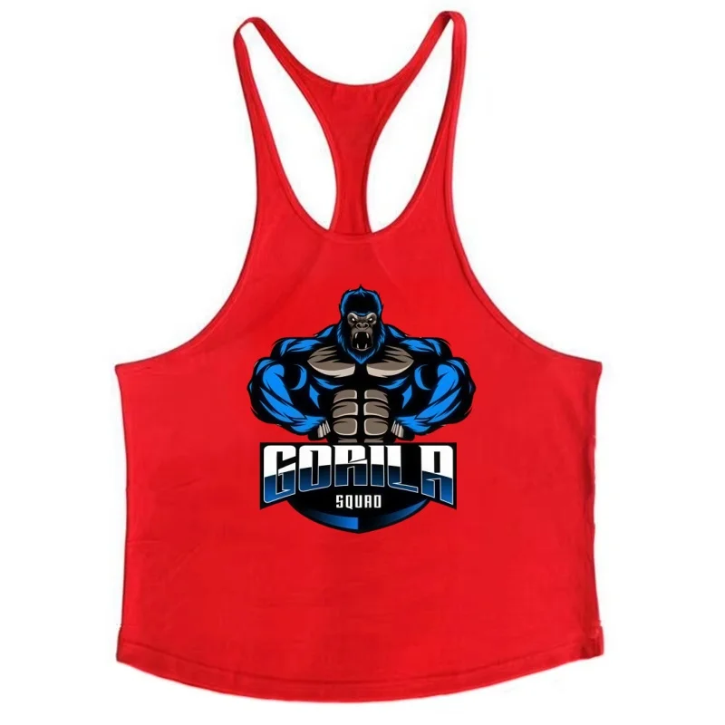 قميص بدون أكمام من القطن لكمال الأجسام للرجال، سترة رياضية بدون أكمام بحزام ضيق مع مسامية للتدريب المكثف والجلسات التمرينية