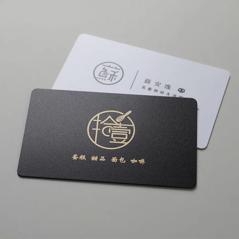 Customized Personalized PVC Business Cards WaterprooF Frosted Material Freerounded CornersThank You Card Matte Businesscard Logo