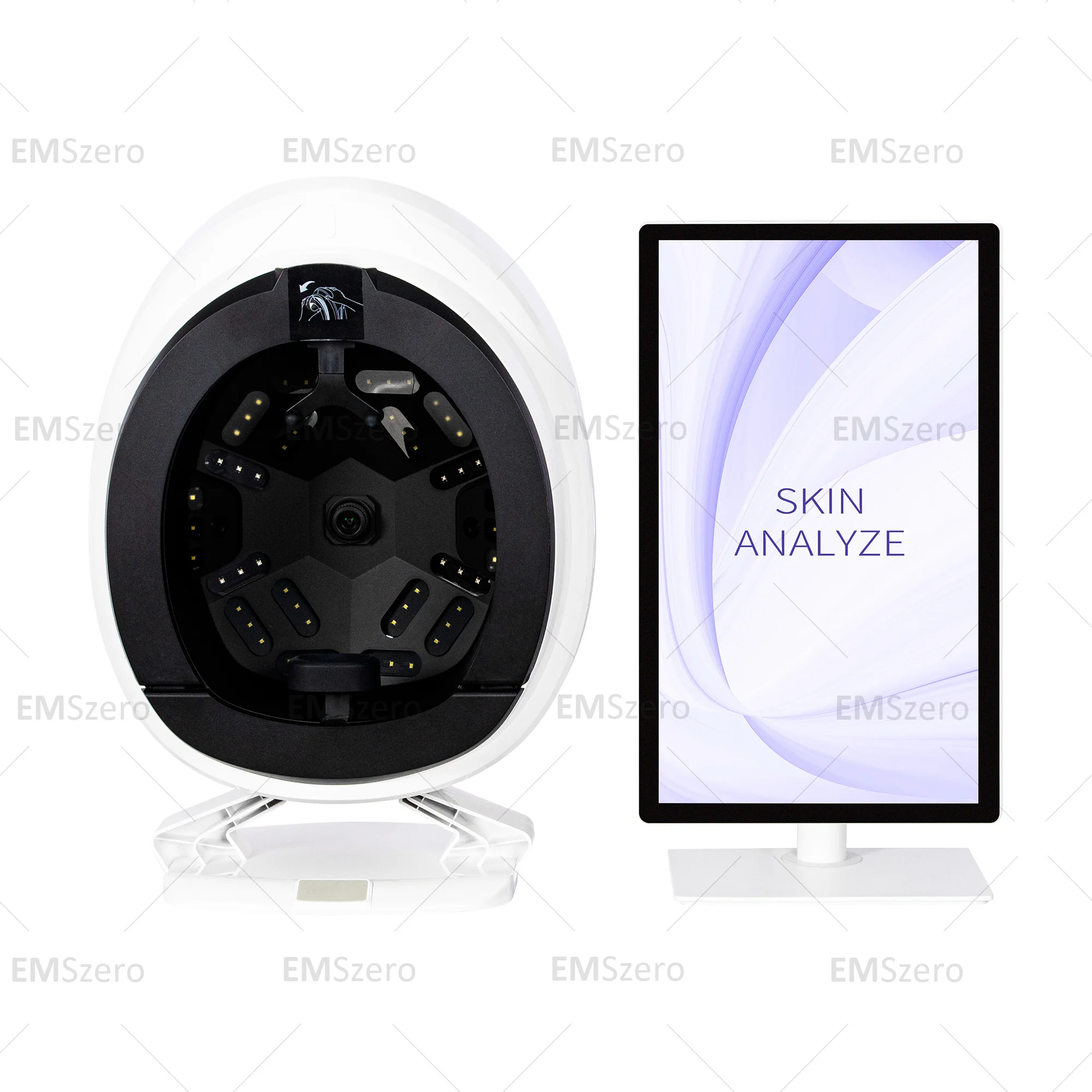 AISIA Q2 Maszyna do Analizy Skóry Twarzy 8 Spektralna 48 Megapikselowa Maszyna do Analizy Skóry 3D Lusterko do Analizy Skóry Twarzy
