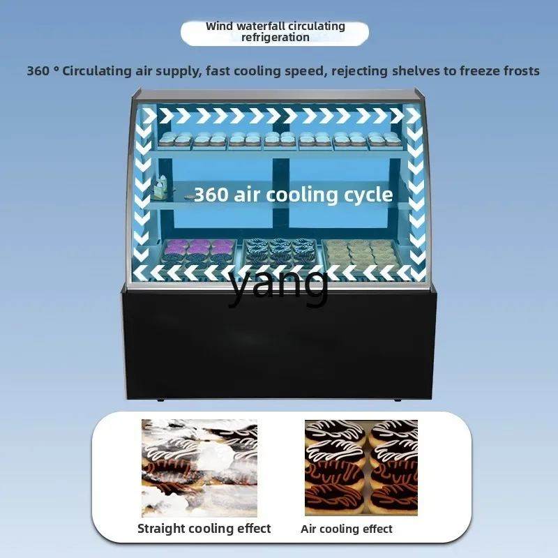 LMM new air-cooled cake cabinet commercial dessert refrigerated display cabinet milk tea shop