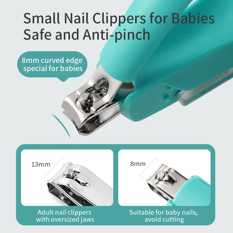 Infant Baby Nail Cutting Clippers Tools Children Kids Magnifier Glass Finger Nail Cutter