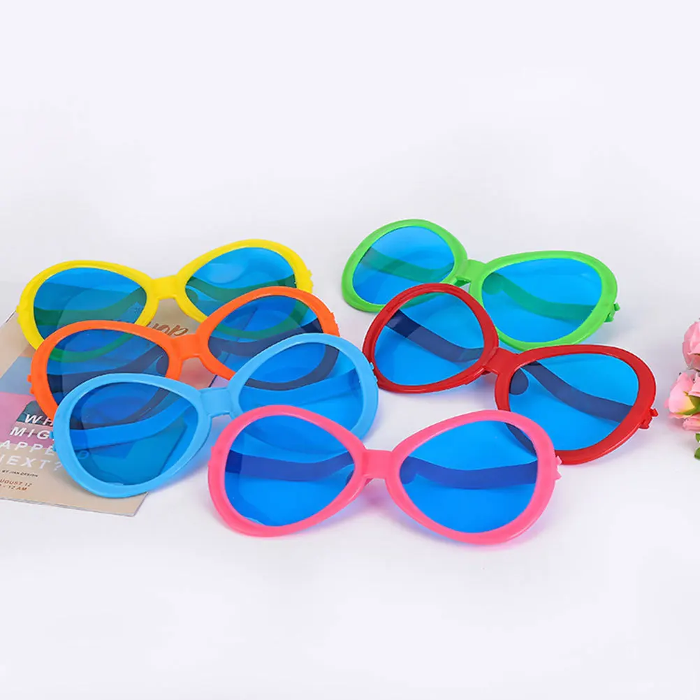 

4Pcs Decorative Party Sunglasses Oversized Plastic Funny Sunglasses Colorful Portable Sun Shades for Festival Dress Up Props