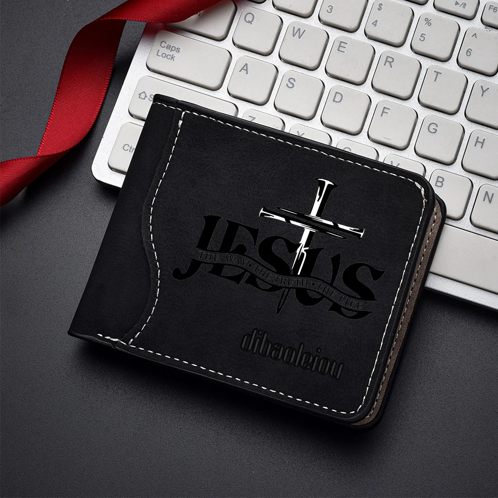 Modische kurze Geldbörse für Herren, PU-Leder, mehrere Kartenfächer, hochwertige, personalisierte Geldbörse aus weichem Leder – Detail 6