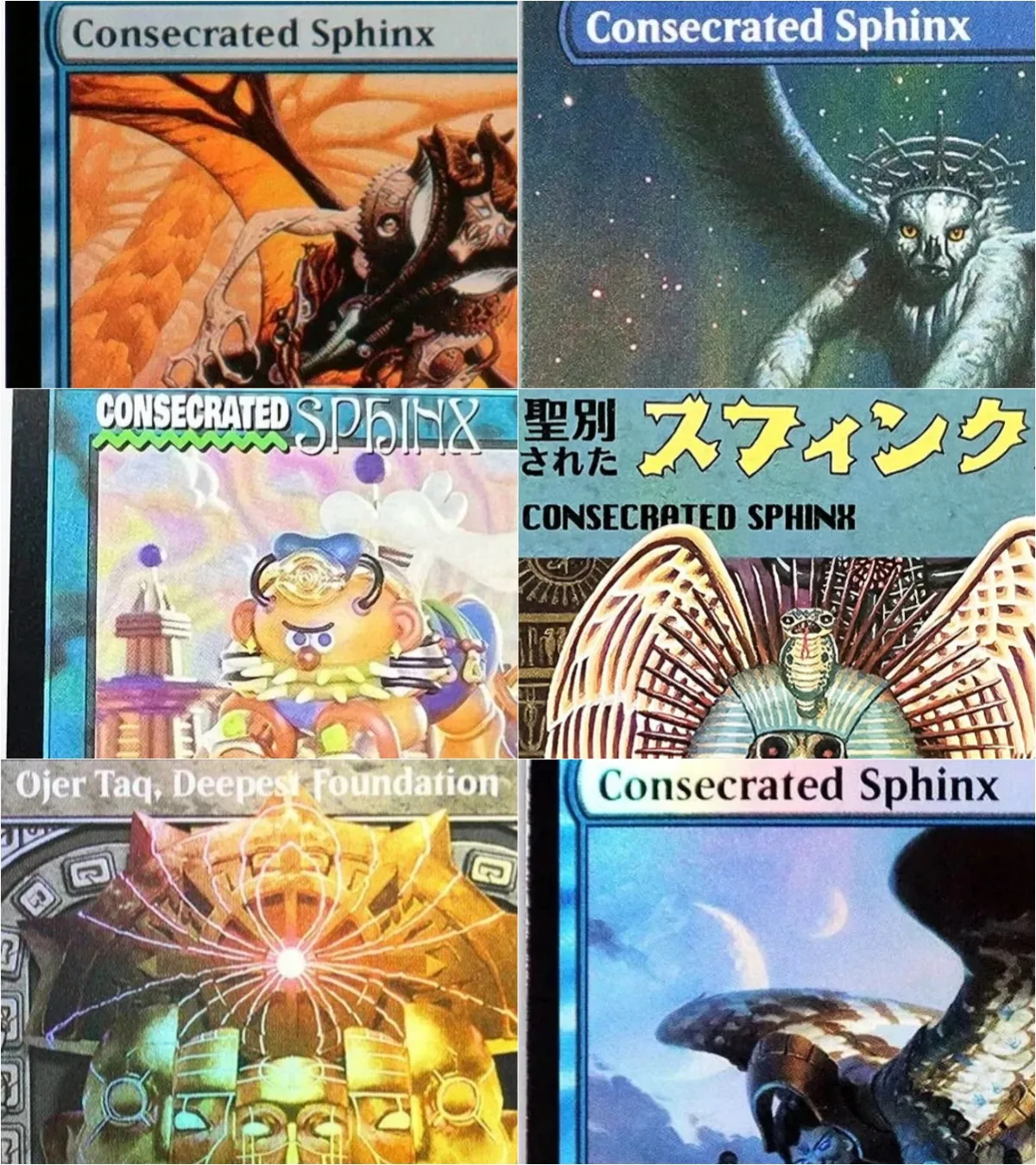 

"Consecrated Sphinx" TCG Magical Proxies Black Top Quality Proxy Playing Cards Board Game Deck Trading Cards