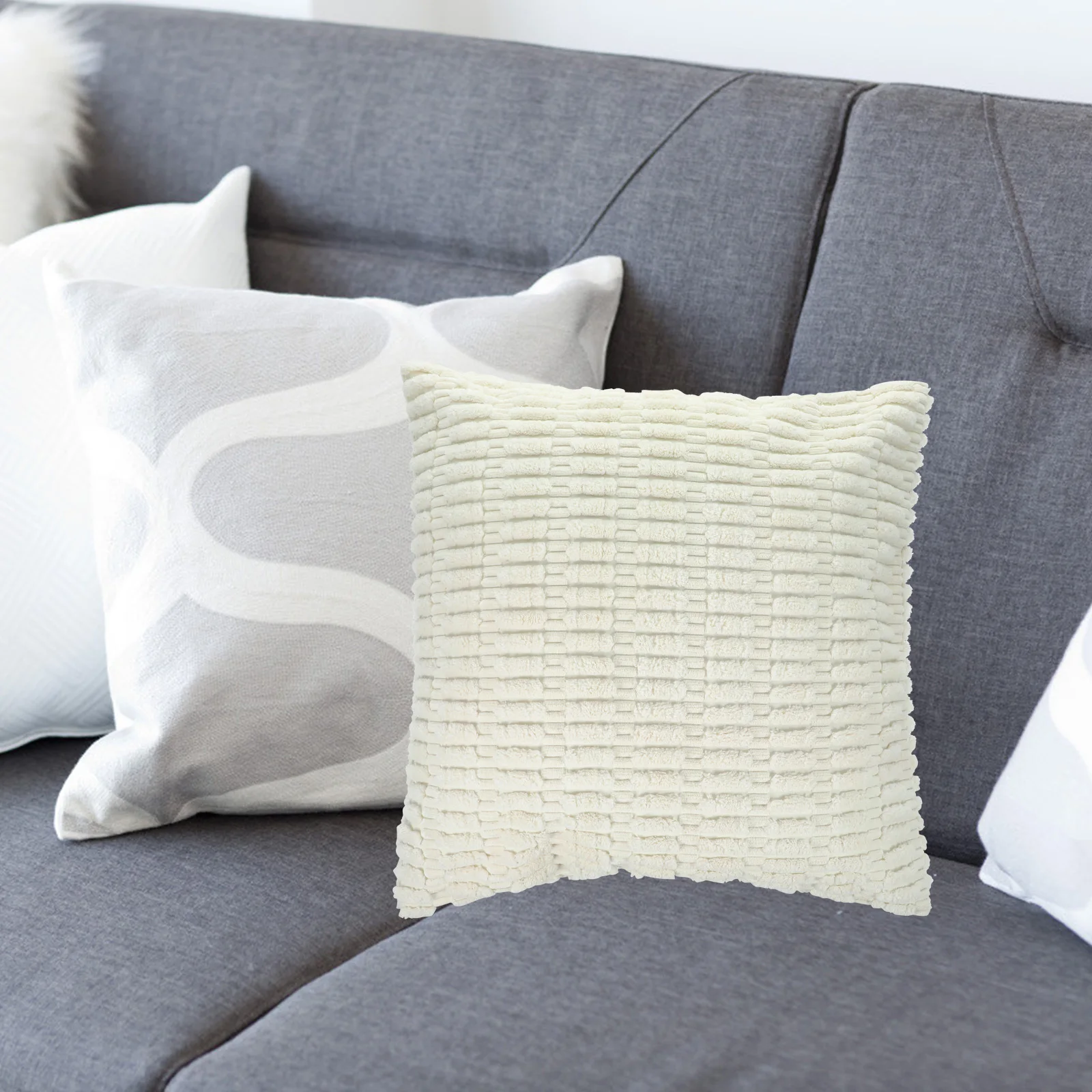 

2Pcs Corduroy Pillow Covers Comfortable Cushion Cases Decorative Square Throw Pillow Protector for Living Room Bedroom