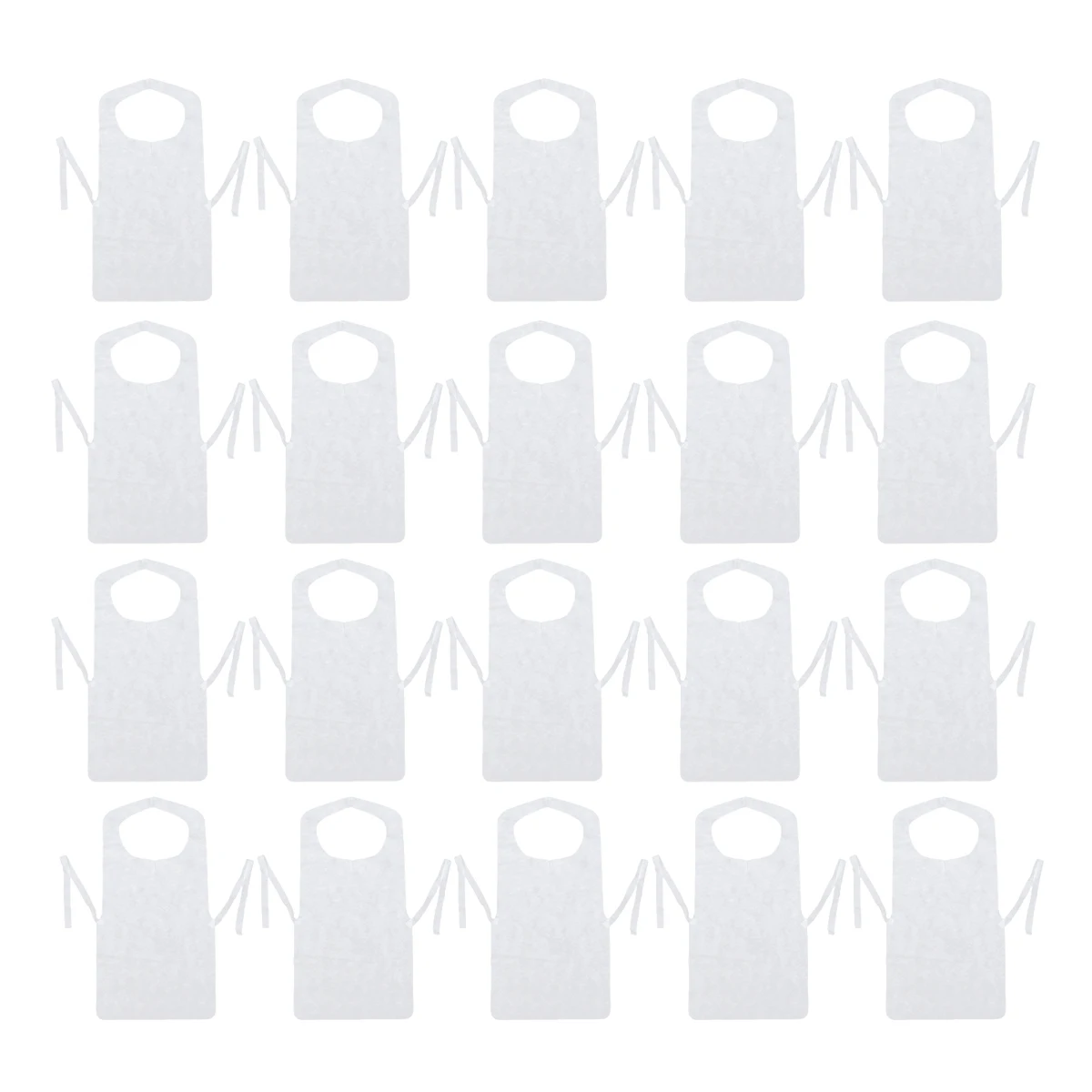 

20pcs Nonwoven Disposable Aprons Thickened Practical Cooking Painting Messy Activities Home Restaurant Hotel Bar