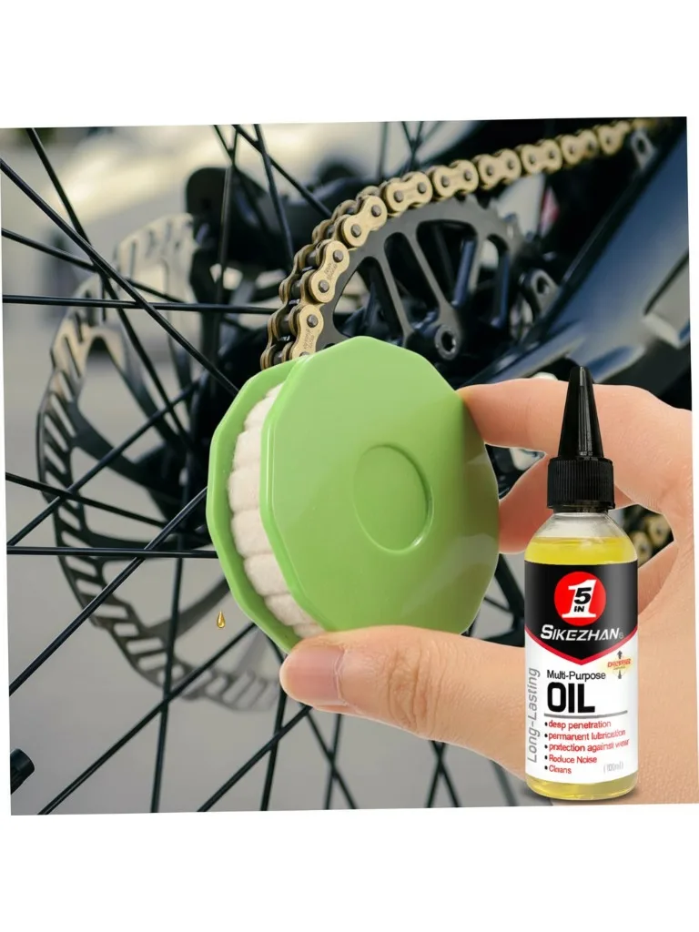 AliExpress UK Bicycle Chain Lubrication Kit – Chain Oiler Roller Tool with 100ml Bike Chain Lubricant for MTB Road and Mountain Bikes