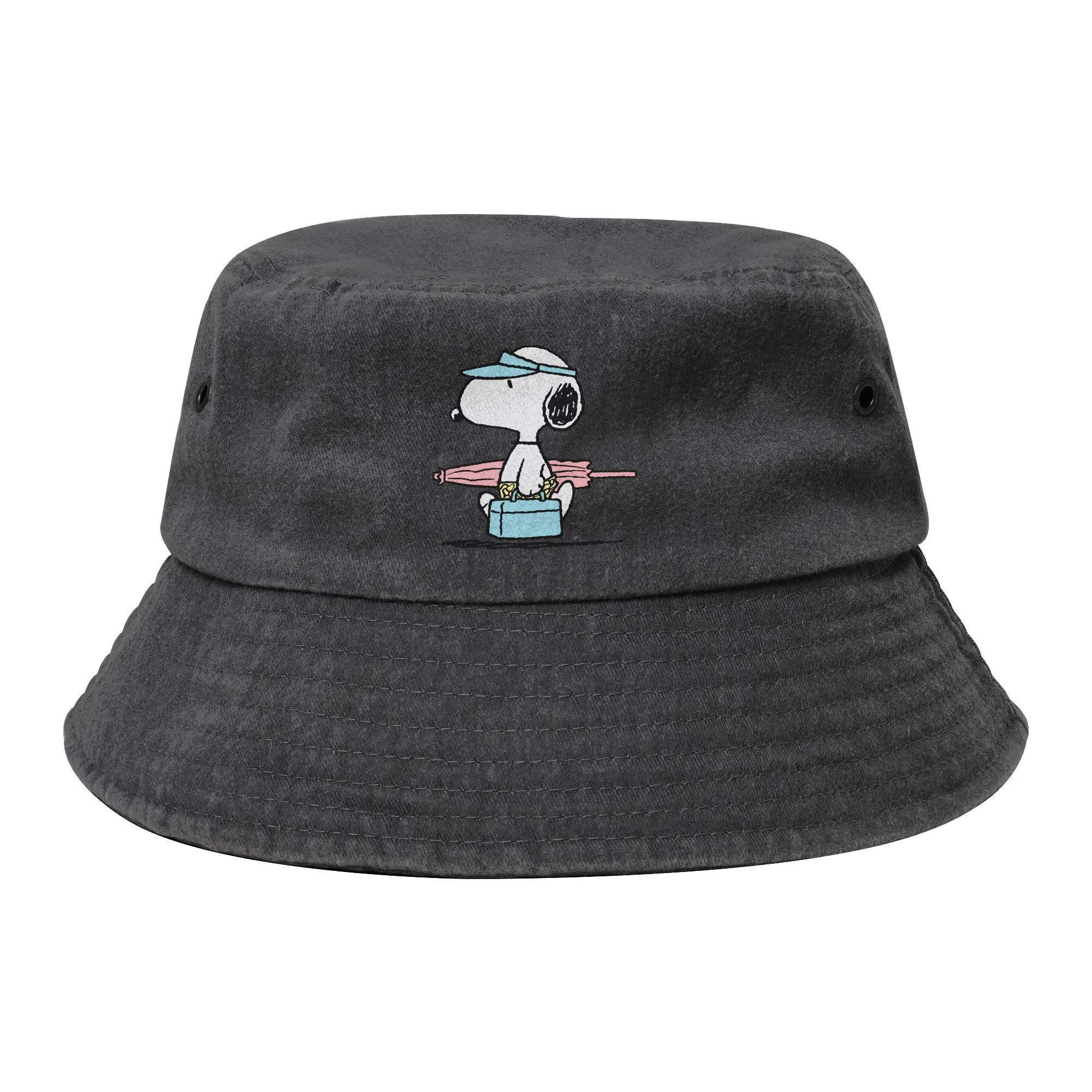 Stilvoller Snoopys Bucket Hat, Unisex, verstaubar, für den Außenbereich, Cartoon-Angelmütze, Strandhut