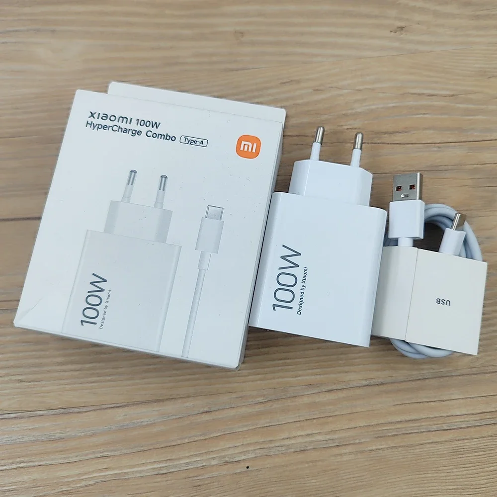 Chargeur rapide Turbo 100W EU et câble Type C 6A pour Xiaomi Poco F8/X8 Pro, compatible avec Mi 17 Pro et Redmi K90 ProMax