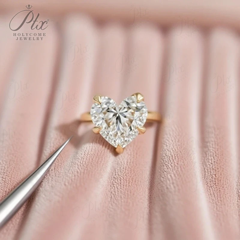 

Кольца с бриллиантами 1 карат, 5 зубцов в форме сердца, 10 карат, 14-каратное золото 18 карат, сертификат IGI, свадебное обручальное кольцо, подарок, гипоаллергенный