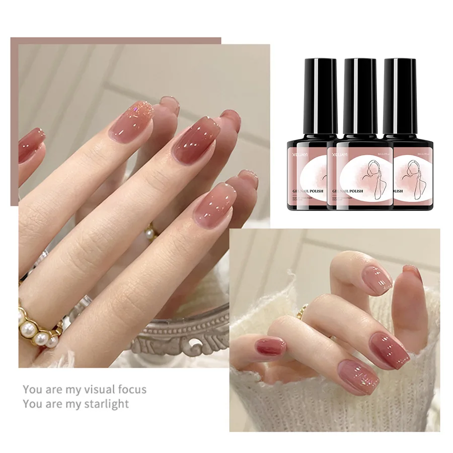 Juego de esmaltes de Gel para uñas, barniz semipermanente para manicura UV LED, 7ML, 3 colores, envío gratis