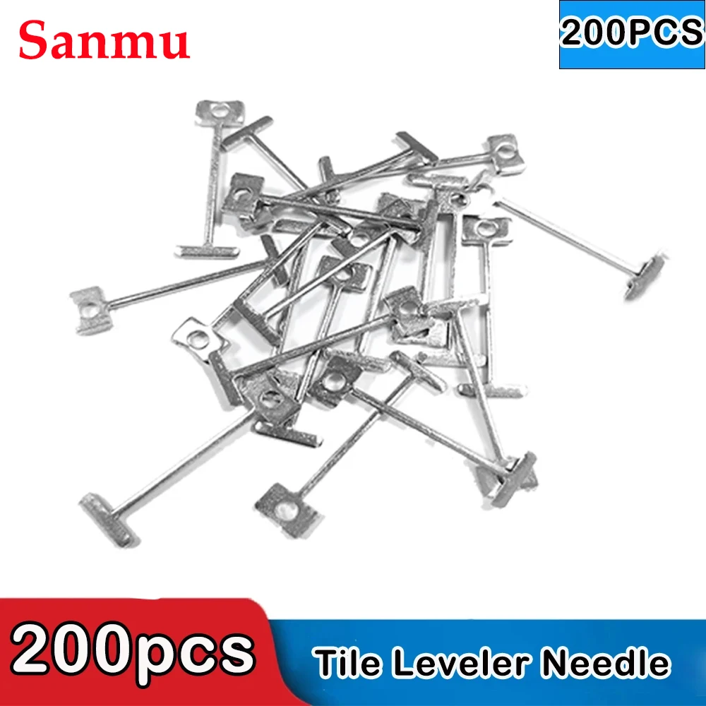 200pcs Tile Leveling System Replace Steel Needle Ceramic Tile Leveling Device Leveler Adjuster 0.9/1.5mm Construction Tools