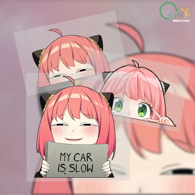 Ania Fujie Spies' Homecoming Head Facial Bag Body Door Sticker anime Creative Reflective Sticker